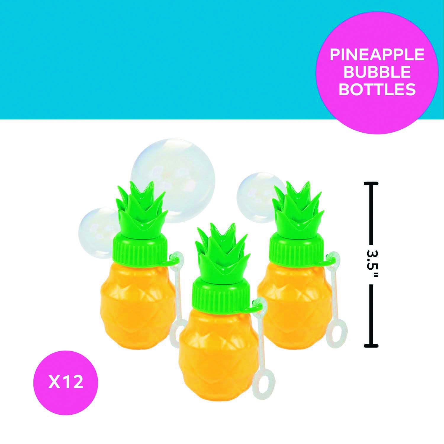 Fun Express Pineapple Bubble Bottles Party Favors for Kids 12 Pack