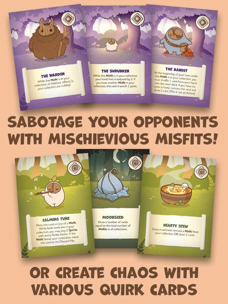 Twisted Branch Games Oddities: A Peculiar Card Game - Adorable & Easy-to-Learn Set Collection Game for Ages 8+