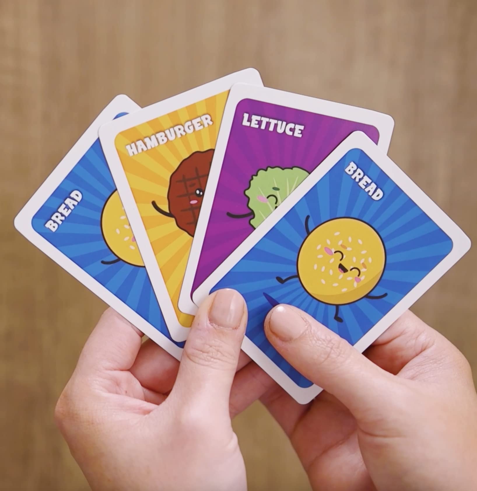 Slapburger Card Game - Fast-Paced Kids and Family Games for Ages 4 and Up - Fun Card Game for Birthdays, Classroom, Camping, Game Night & Friends