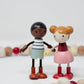 Tender Leaf Toys - Doll Family - Cute Wooden Flexible Doll Family for Kid's Dollhouse, Four Pcs of Multicultural Mom, Dad, Boy and Girl - Age 3+