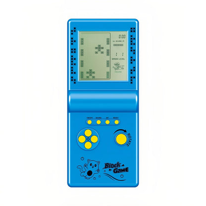 CZT Nostalgic Cube Game Console Big Screen Built-in Retro 999 in 4 Block Game Indoor/Outdoor Handheld Console Portable Electronic Brick Games