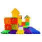 RAINBOW TOYFROG Waffle Blocks STEM Building Toys for Kids Ages 4-8, Large Kids Building Blocks with Toy Storage Container - Kindergarten Toys