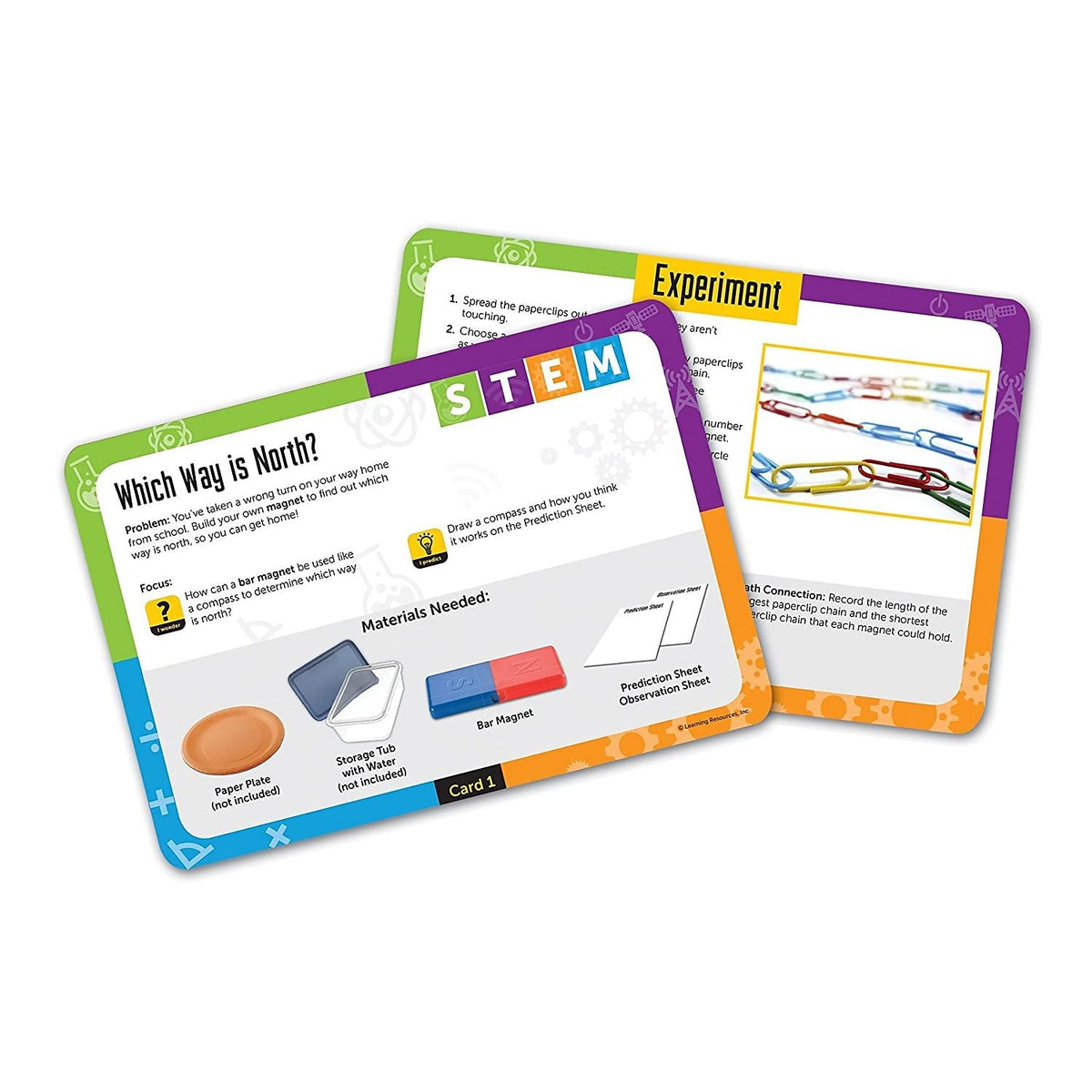 Learning Resources STEM Magnets Activity Set, Science Lessons, 24 Pieces, Ages 5+