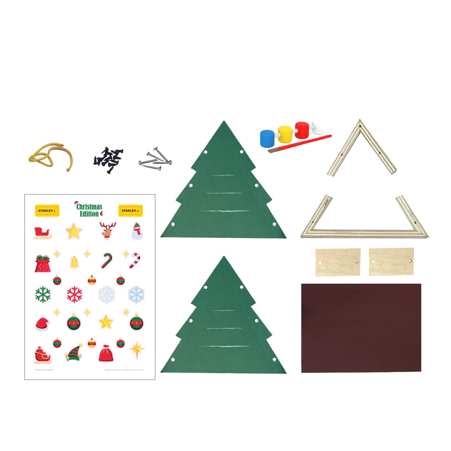 Red Toolbox Stanley Jr. Easy Build Christmas Tree Ornament Kit, Holiday Gift Christmas Edition