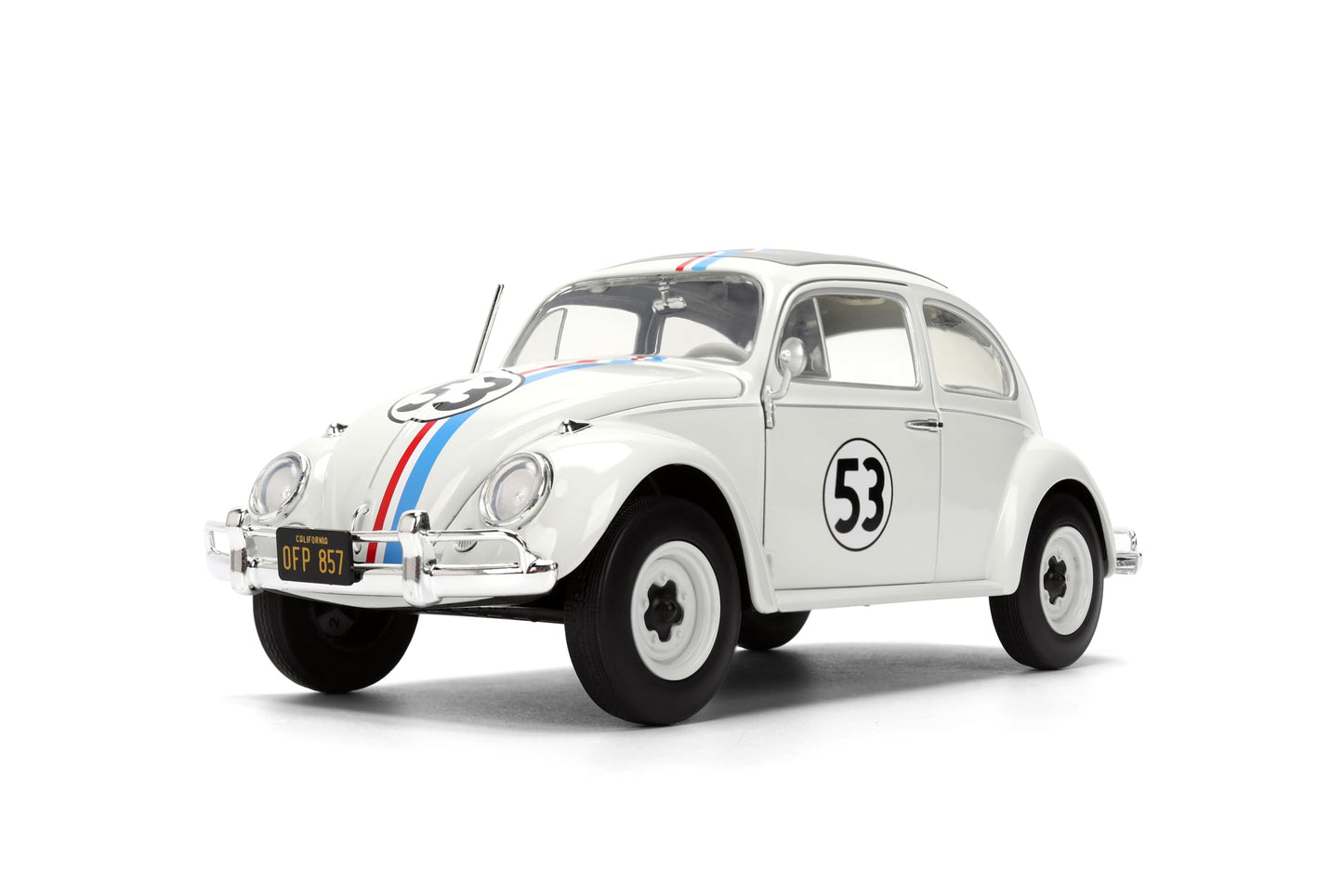 Jada Herbie The Love Bug Volkswagen Beetle Hollywood Rides 1:24 Die-Cast Vehicle with Tire Rack Toys