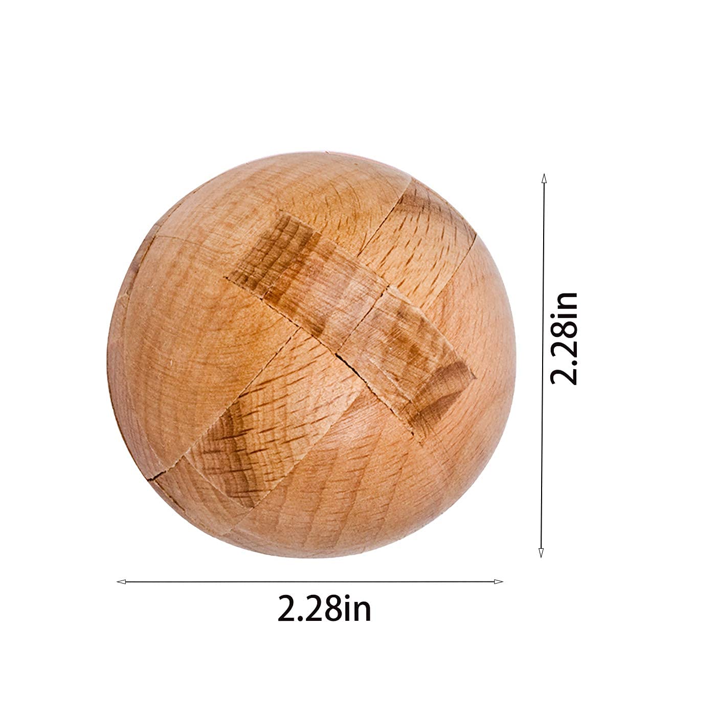 Handmade Wooden Puzzle Magic Ball Brain Teasers Toy Intelligence Game Sphere Puzzles For Adults