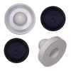 2 Air Commercial Hockey Goalies with 2 Large Black Pucks