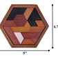 Hexagon Wooden Puzzle Toy - Brain Teasers - Brain Teaser Puzzles for Adults and Kids