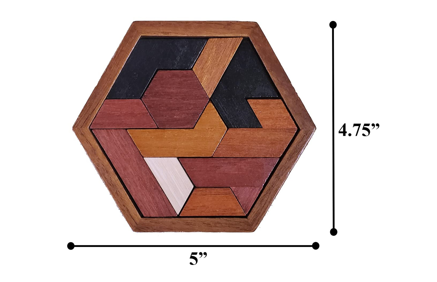 Hexagon Wooden Puzzle Toy - Brain Teasers - Brain Teaser Puzzles for Adults and Kids