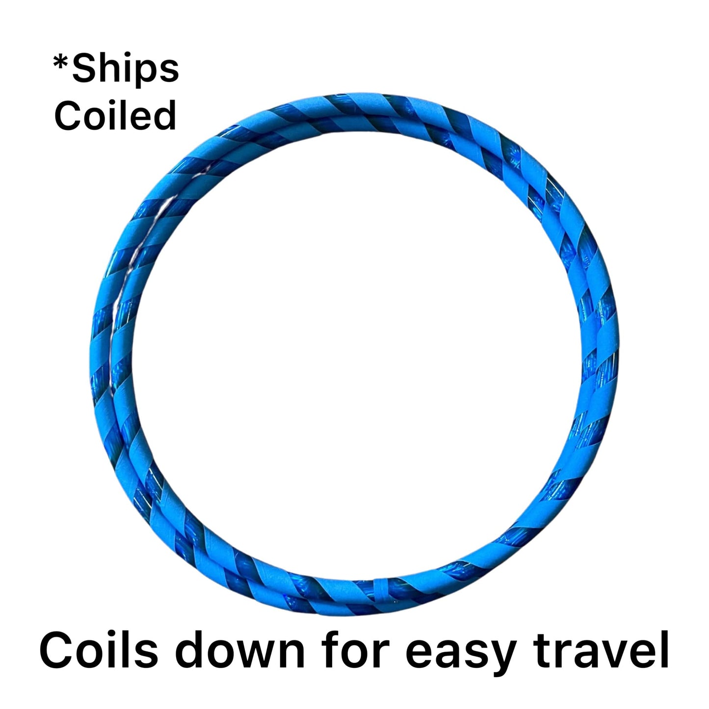 SpinMajik Kids Hula Hoop | Lighter Weight Yet Sturdy | UV Blue, Medium (32")
