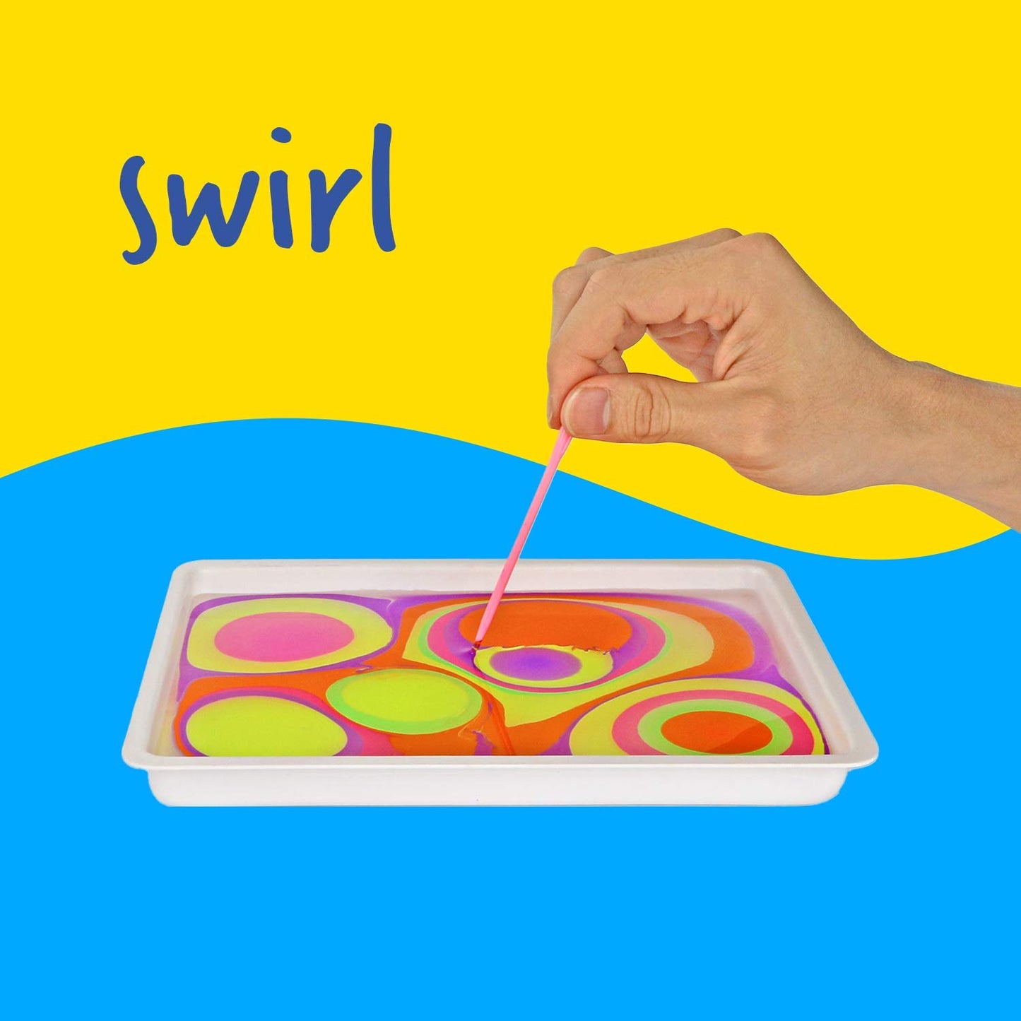 Dan&Darci Marbling Paint Art Kit for Kids - Arts & Crafts Gifts for Girls & Boys Ages 6-12 Years Old - Craft Kits Set - Gift Ideas Activities Toys Age