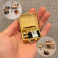1/12 Dollhouse Miniature Wine Bottle Kit, Wood Case with Wine Glasses