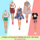 EuTengHao 78Pcs Doll Clothes and Accessories for 11.5 Inch Girl Doll and 12 Inch Boy Includes 28 Wear Clothes Shoes and Couple's Sky Wheel Surfboard