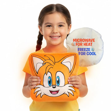 Mighty Mojo Tails Pouch Pal -10”- Heatable & Cooling Plush Pillow with All-Natural Seed Pouch | Microwavable Comfort for Toddlers | Huggable, Ready