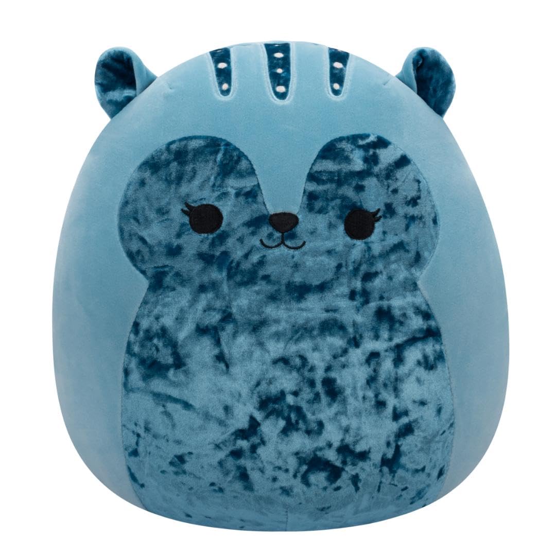 Squishmallows Original 14in Brunhilda The Blue Tonal Squirrel with Velvet Accents - Official Jazwares Plush (Large)
