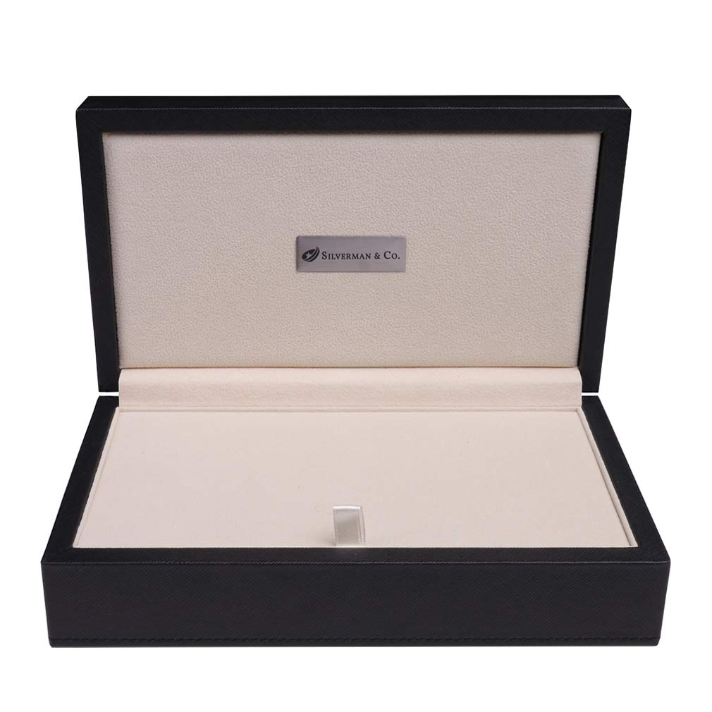 Silverman & Co. Double 6 Large Black Domino Set - Black Case