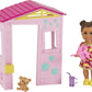 Barbie Skipper Babysitters Inc. Accessories Set with Small Toddler Doll & Pink Playhouse, Plus Pinwheel, Teddy Bear & Cup, Gift for 3 to 7 Year Olds