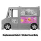 Replacement Parts for Fresh 'n Fun Food Truck Barbie Doll Playset - GMW07 ~ Replacement Label/Sticker Sheet