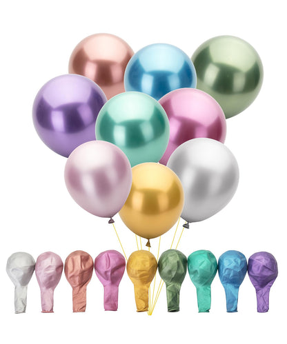 Mr. Pen- Metallic Balloons, 12 Inch, 54 Pack, 9 Colors
