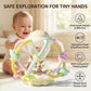 Soft Silicone Teething Ball for Babies, Sensory Rattle Toy, Safe Chew Toy for Infants by jinzefa