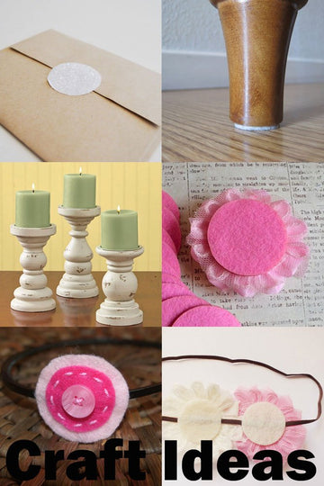 Playfully Ever After Light Green Felt Circle Stickers (3 inch - 30pc)