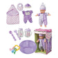 Toysmith Deluxe Baby Ensemble 12- Piece Doll Playset - 11 1/2" soft body doll with change of clothes (clothing may vary)