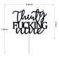 Unoggsor Thirty Fucking Nine Cake Topper Happy 39th Birthday Cake Decor Cheers to 39 Years Birthday Party Decorations Supplies,