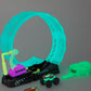 Hot Wheels Monster Trucks Glow in The Dark Epic Loop Challenge Playset with Launcher, Ramp & Giant Loop, Includes 1:64 Scale Die-Cast Toy Truck & Car