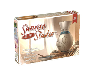 Pencil First Games: Sunrise at The Studio - Pottery Set Collection & Drafting Board Game, Cozy Small Box, Solo Mode, Ages 14+, 1-4 Players, 20 Min