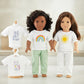 Emily Rose 5-Pack Bright White 18 Inch Doll Clothes Premium T-Shirts