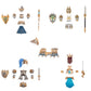 GoAssemb Medieval Knight Armor Weapons Accessory Set, Designed for Mini Soldier/The Knights of The Round Table, MOC Bricks Parts Sets for Display