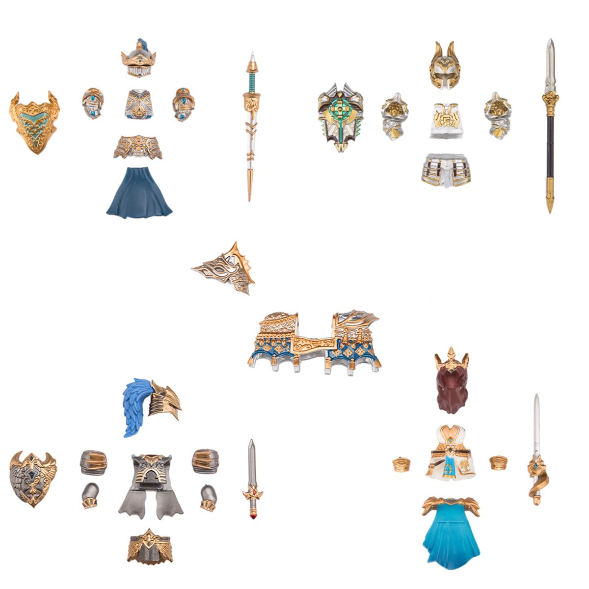 GoAssemb Medieval Knight Armor Weapons Accessory Set, Designed for Mini Soldier/The Knights of The Round Table, MOC Bricks Parts Sets for Display