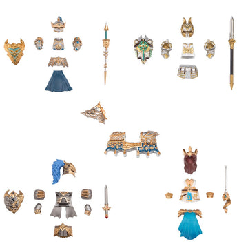 iREOGAME Medieval Weapon Armor Swords Castle Knight Shield Spear, 23Pcs Medieval Knight Shield Building Blocks Set,MOC Bricks Parts Sets for Boys