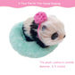VOLOBE Silicone Panda, 5 Inches Soft Mini Realistic Animal Toy as Silicone Piglet Companion with Sleeping Pad Accessories for Kids Boy Girl Birthday