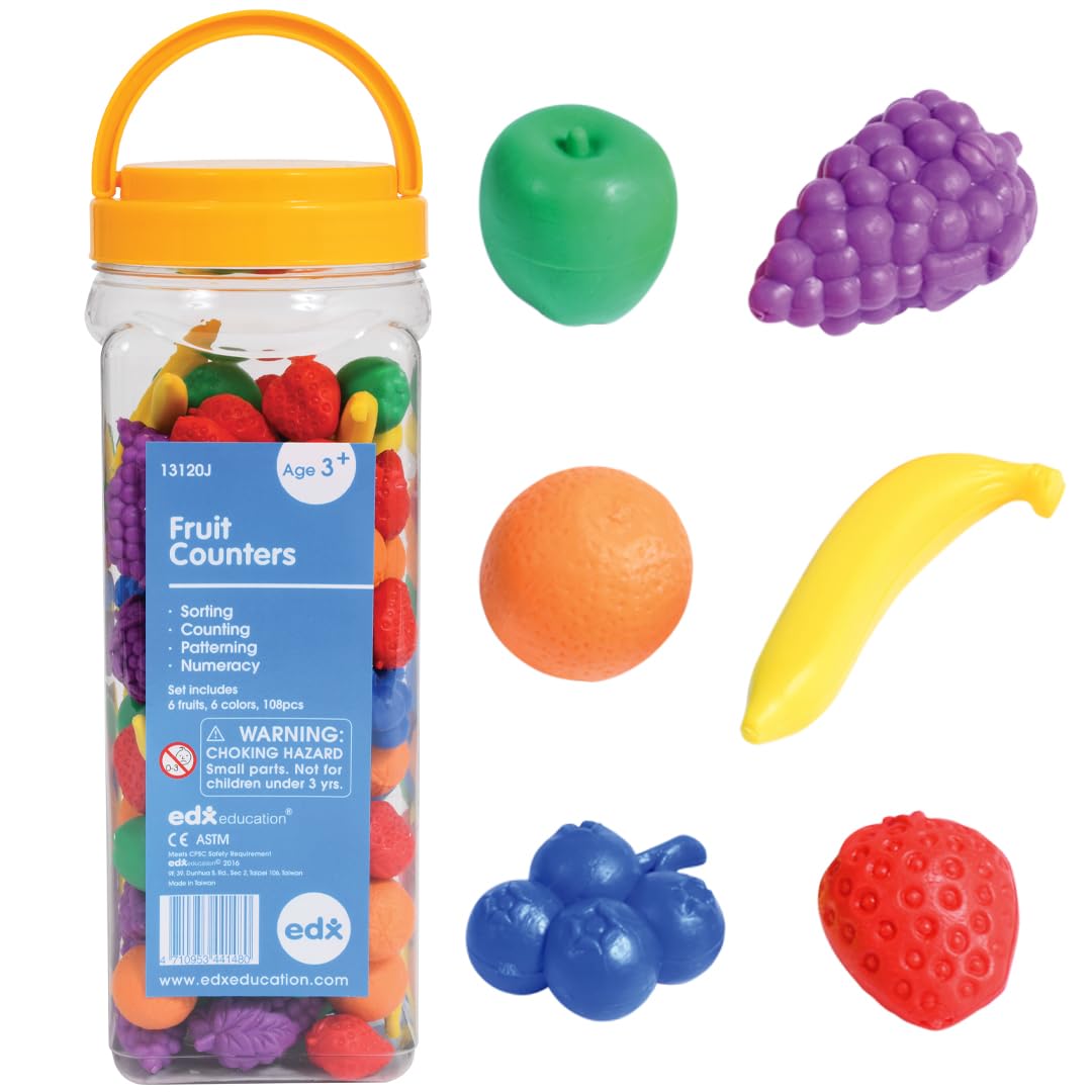 edxeducation Fruit Counters, Set of 108