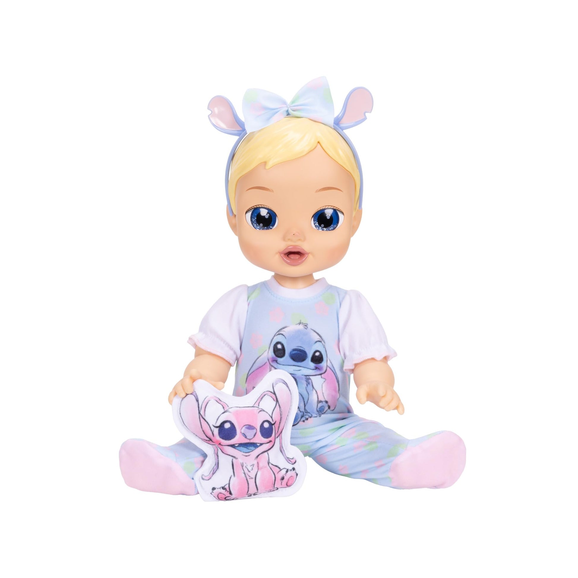 Disney Darlings 13-Inch Interactive Baby Doll - Magical Lights, Sounds, Music & Wand - Stitch -Inspired Nurturing Doll with Accessories - Multiple