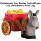 Replacement Parts for Fisher-Price Little People Christmas Manger Scene Nativity Set - HMX70 ~ Gray Donkey Pulling Brown Cart with Basket of Food ~