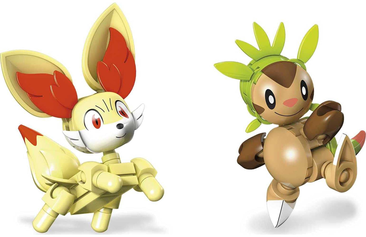 Mega Construx Pokemon Chespin vs. Fennekin Construction Set with Character Figures, Building Toys for Kids (131 Pieces)