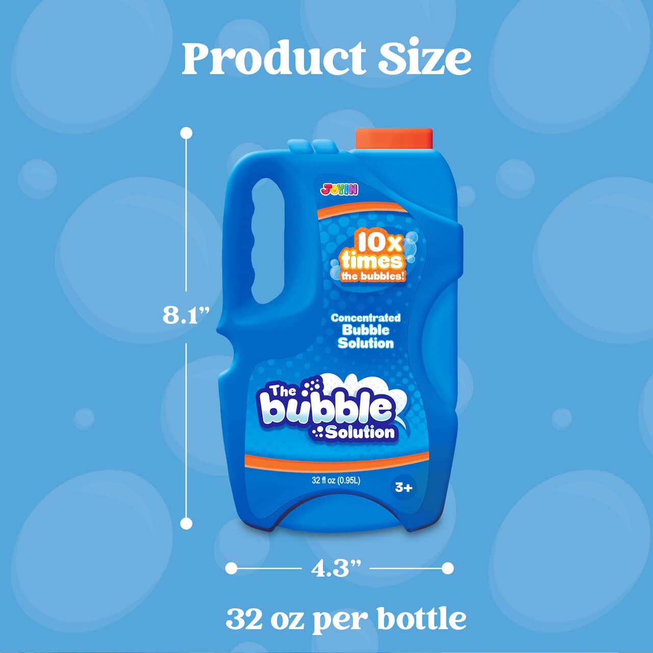 JOYIN 32 OZ Concentrated Bubble Solution for Bubble Machines (Up to 2.5 Gallons), Concentrated Solution Refills for Machine, Wands, Blower, Easter
