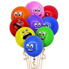50 Ct 12 inches Smile Funny Face Balloons Cartoon Happy Birthday Party Fun Emotion Smiley Balloon Decorations (Multi Monster Balloons)
