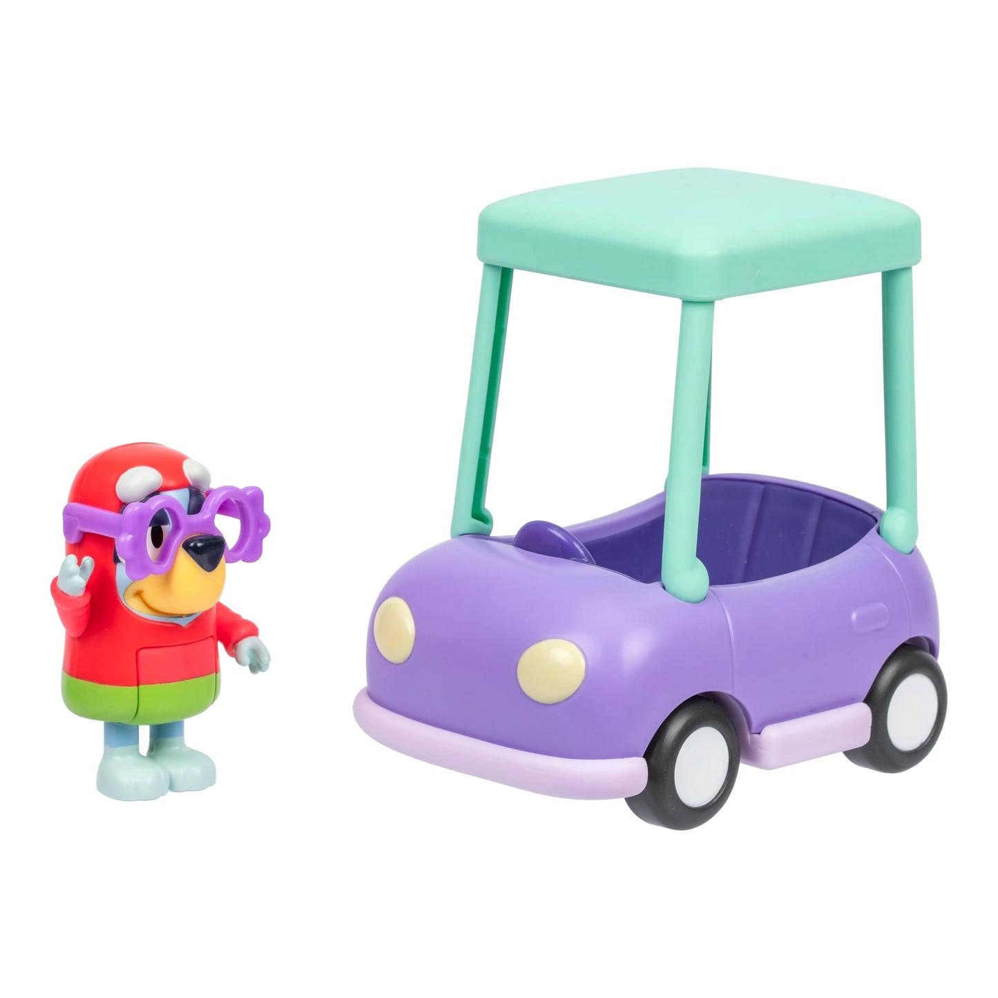 Bluey Basic Granny Toddler Toy Car, 3” Articulated Janet Kids Toy, Immersive Car Toys for Toddlers of Ages 3+