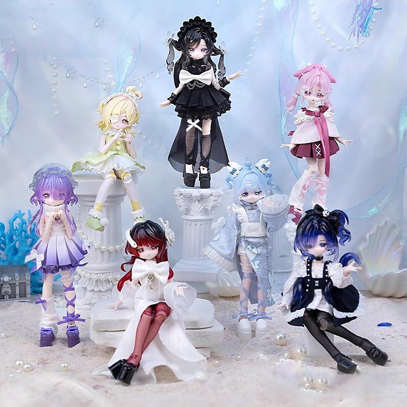 XiDonDon Ocean Gem Series 1/12 BJD Blind Box Mystery Box Action Figure Cute Collectibles Figures Dolls Toys Birthday Gift (Single Box)