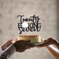 Twenty Seven Cake Topper - Happy 27th Birthday Cake Decor - Cheers to 27 Years Birthday Party Decorations Supplies, Black Glitter