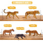 ZAGA Toys Jungle Cat Holiday Bundle | Lions, Tigers, Jaguars & Cheetahs | Lifelike Wildlife Figurines for Imaginative Play & Display | Seasonal Animal