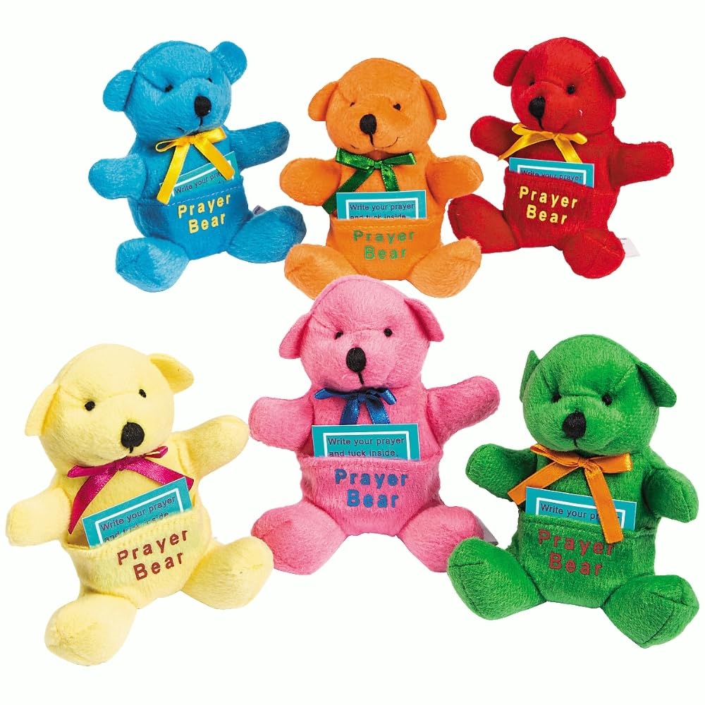Fun Express Prayer Bear Christian Gifts for Kids - 12 Pack