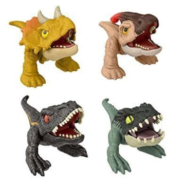 Jurassic World 2023 Wild Pop Ups Uncaged Set of 4 Figures (Triceratops, Indoraptor, Giganotosaurus, Parasaurolophus) from HJB51-956E Release