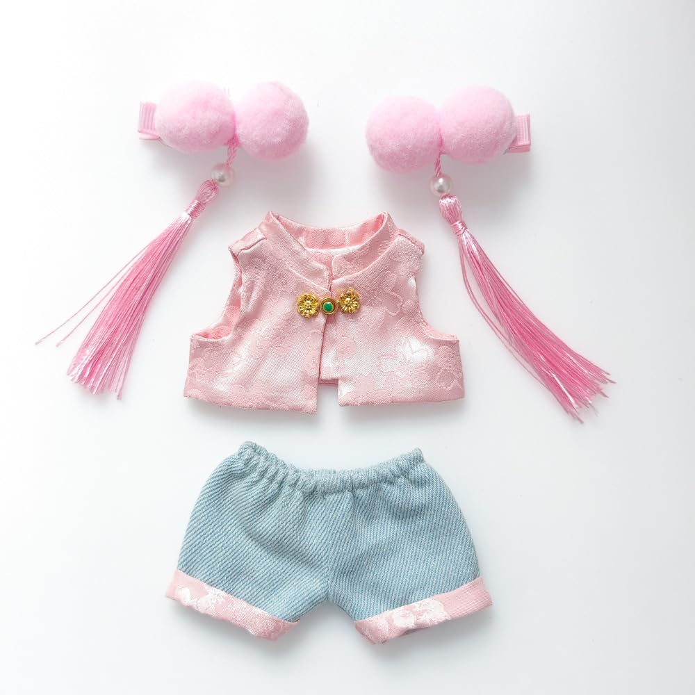 for Labubu Tang Dynasty Style Set - Traditional Chinese-Inspired Costume for 17cm Collectible Figures