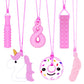 Chew Necklaces for Sensory Girls, Chewy Necklace Sensory Toys for Kids with Autism, ADHD,SPD, Chewing, Teething or Special Needs, Oral Sensory Chew