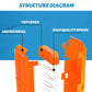 EKIND 10 Darts Banana Curved Clips, Soft Bullet Quick Reload Clips Compatible for Nerf Elite Magazine Toy Gun (Orange, Pack of 3)