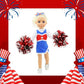 Emily Rose 14" Doll 6-Piece Complete Cheerleader Outfit Set with Pom-Poms & Gym Shoes | Matching Hair Bow & T-Shirt | Fits WellieWishers & Similar